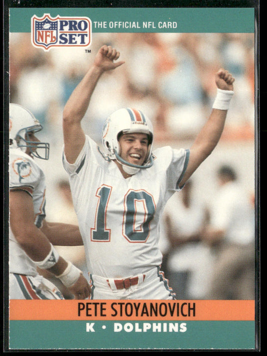Pete Stoyanovich 1990 Pro Set #564 RC Miami Dolphins