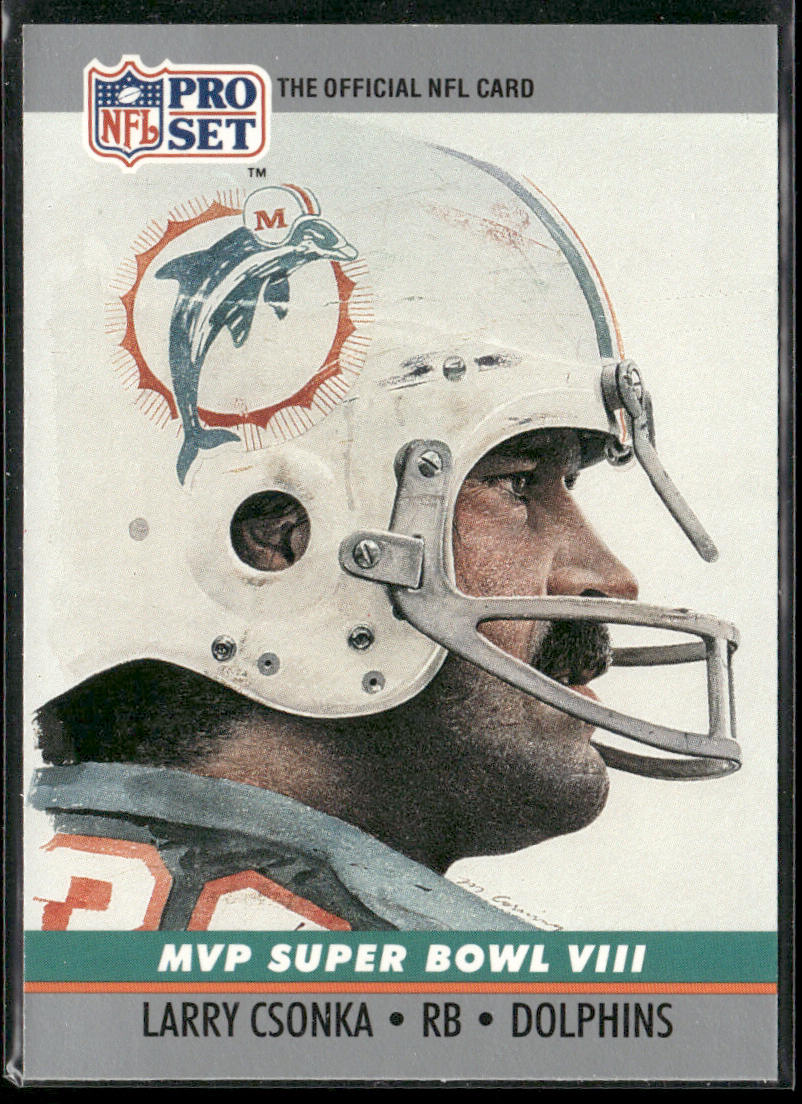 Larry Csonka 1990 Pro Set Super Bowl MVP Collectibles #8 Miami Dolphins