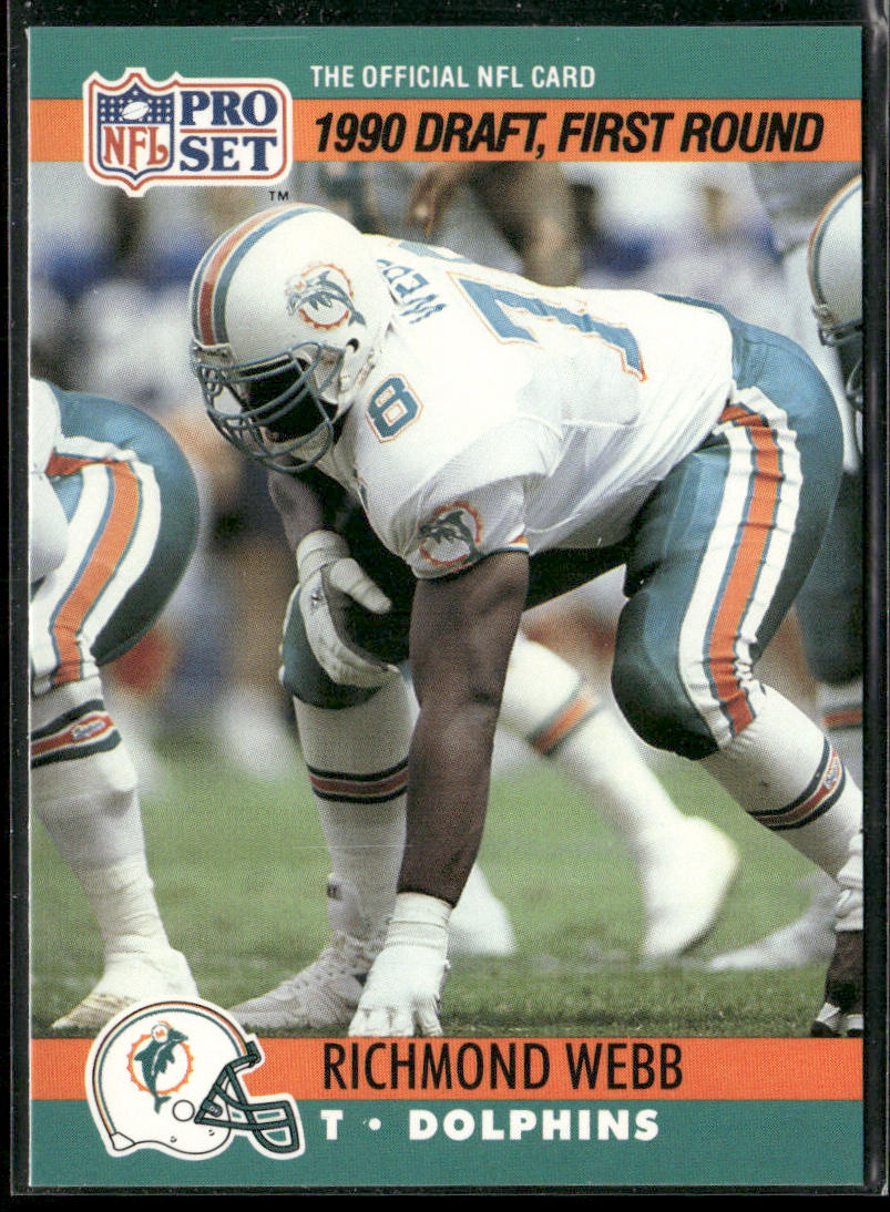 Richmond Webb 1990 Pro Set #677 RC Miami Dolphins