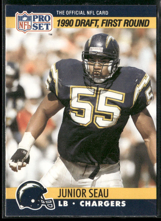 Junior Seau 1990 Pro Set #673 RC San Diego Chargers