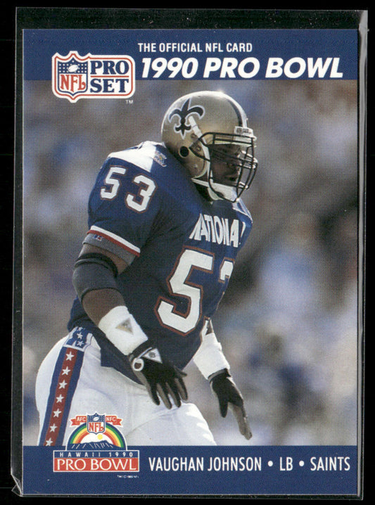 Vaughan Johnson 1990 Pro Set #397 New Orleans Saints