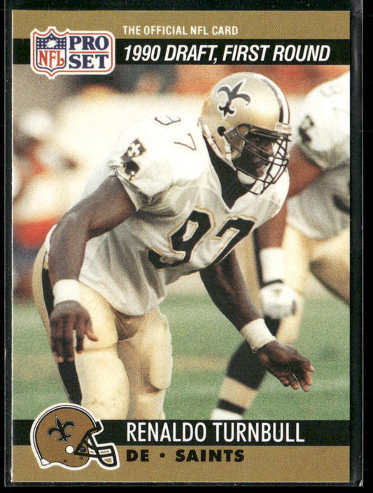 Renaldo Turnbull 1990 Pro Set #682 RC New Orleans Saints