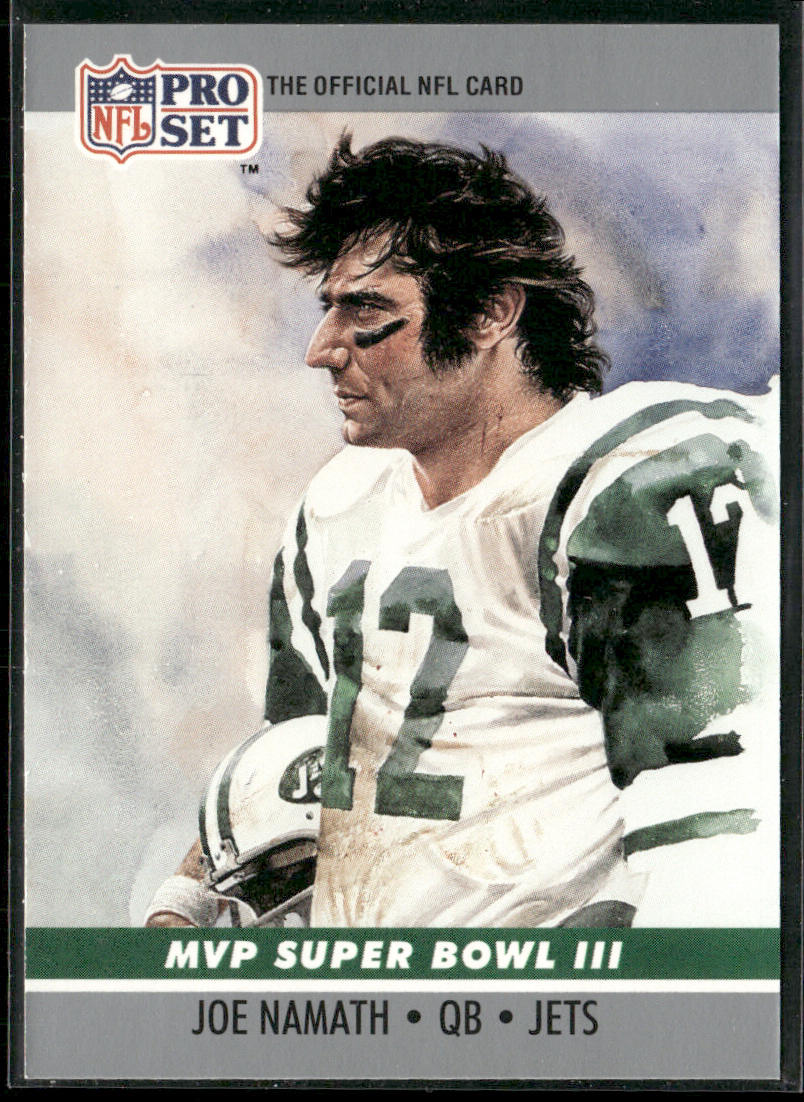 Joe Namath 1990 Pro Set Super Bowl MVP Collectibles #3 New York Jets
