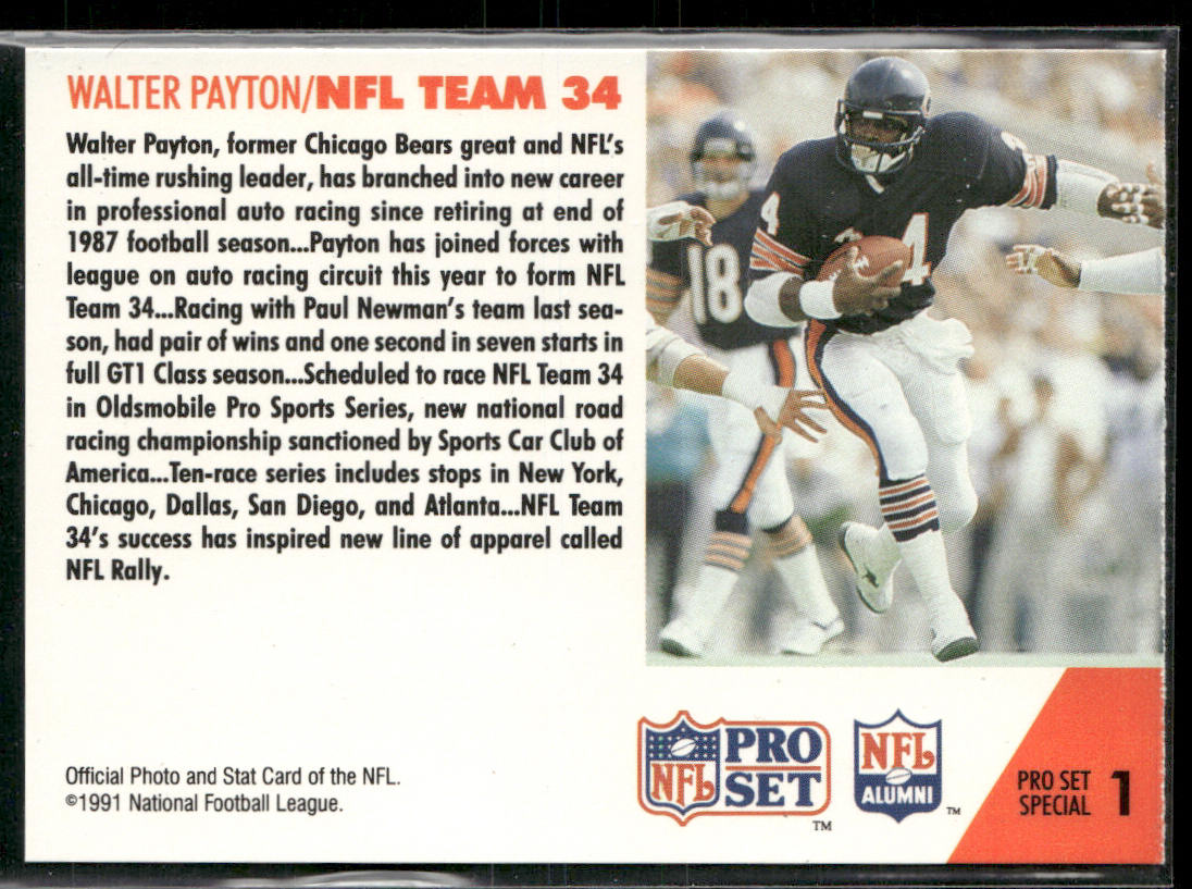 Walter Payton 1991 Pro Set #1 Chicago Bears