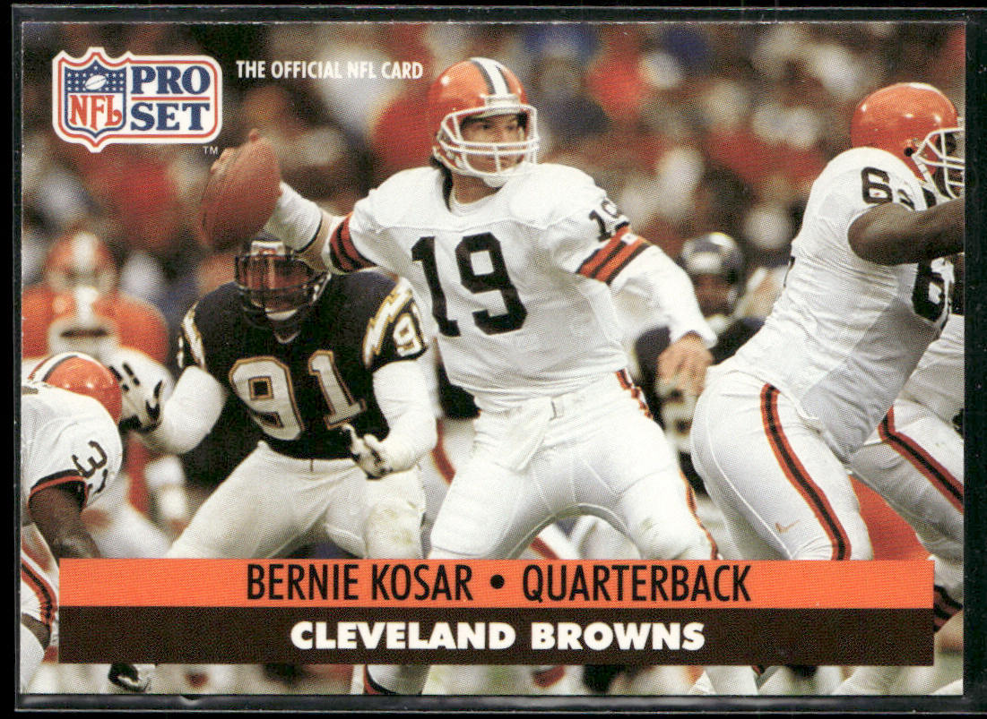 Bernie Kosar 1991 Pro Set #121b Cleveland Browns