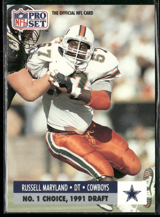 Russell Maryland 1991 Pro Set #694 RC Dallas Cowboys