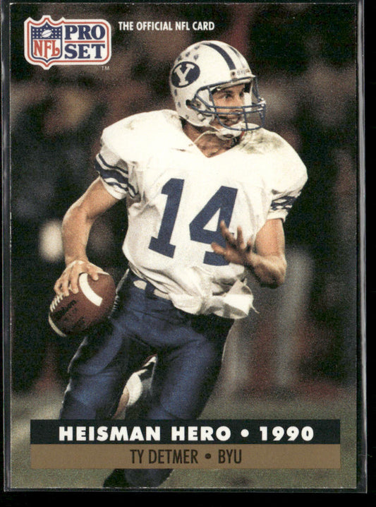 Ty Detmer 1991 Pro Set #37 RC BYU Cougars