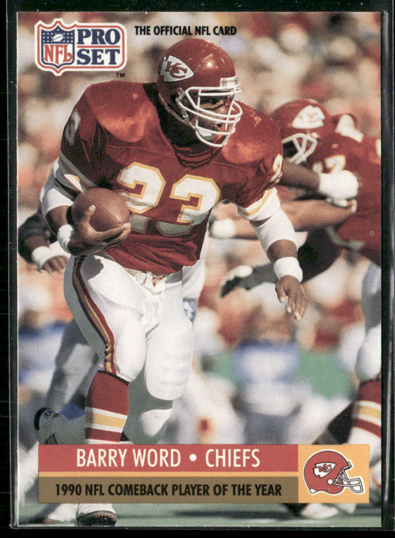 Barry Word 1991 Pro Set #7 Kansas City Chiefs
