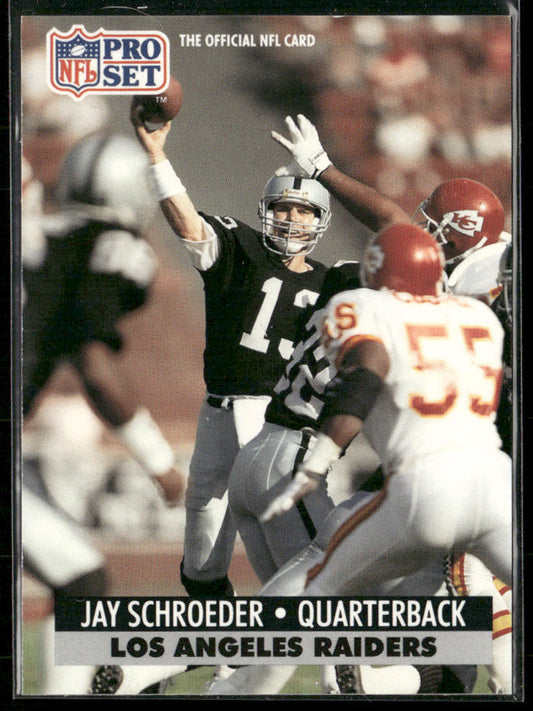 Jay Schroeder 1991 Pro Set #193 Los Angeles Raiders