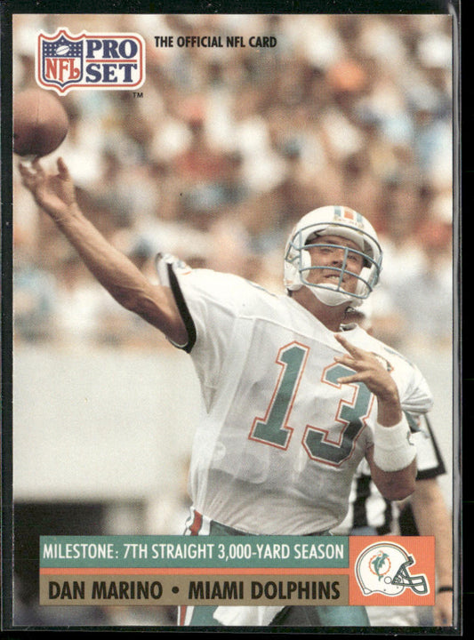 Dan Marino 1991 Pro Set #25 Miami Dolphins