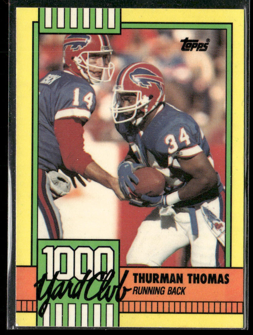 Thurman Thomas 1990 Topps 1000 Yard Club #11 Buffalo Bills
