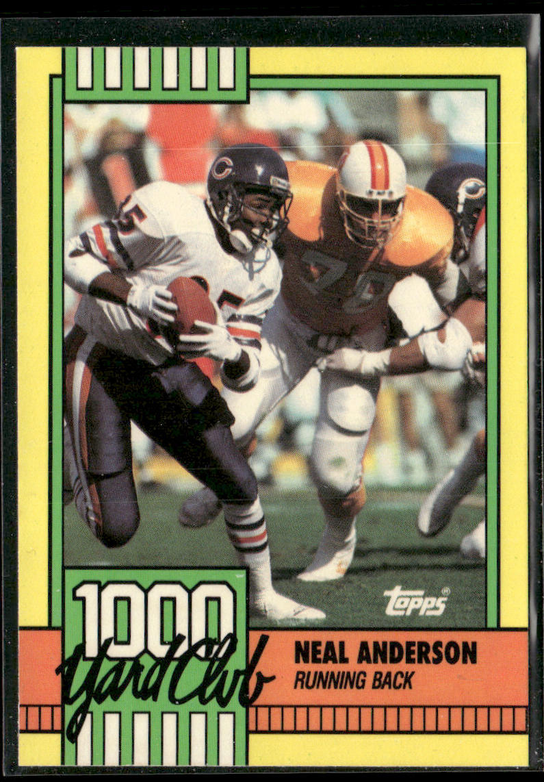 Neal Anderson 1990 Topps 1000 Yard Club #8 Chicago Bears