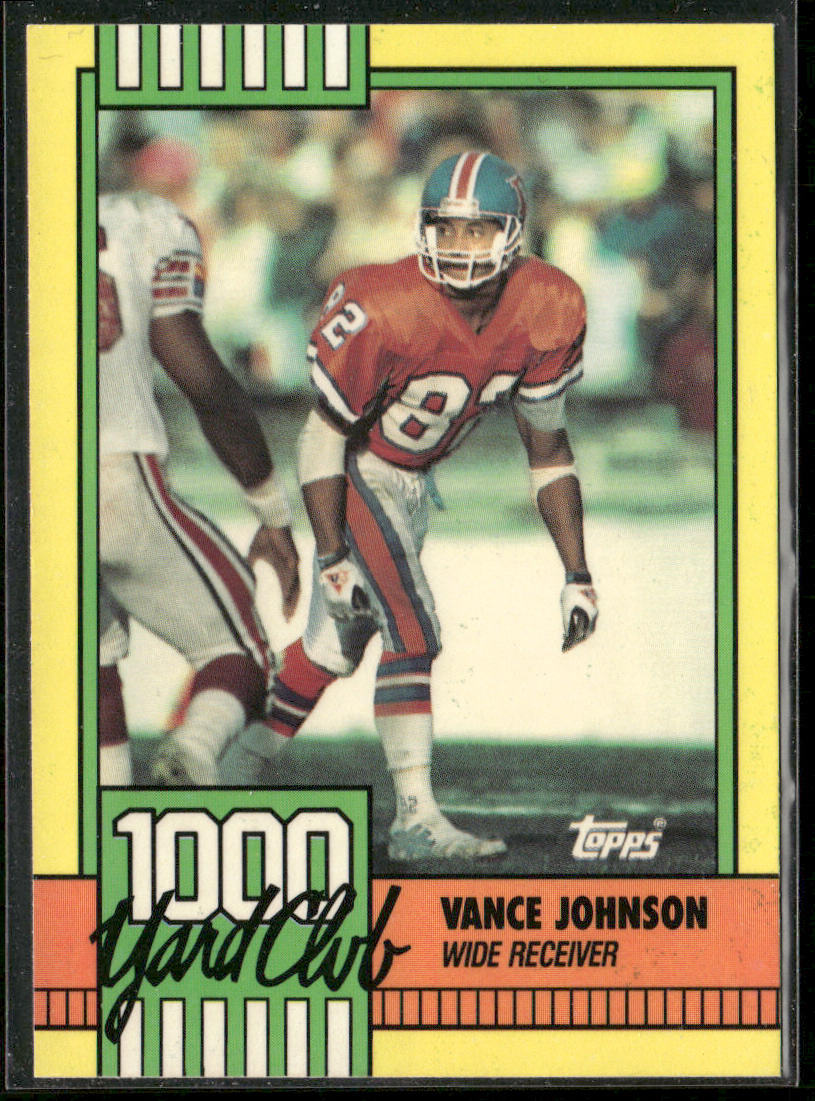 Vance Johnson 1990 Topps 1000 Yard Club #21 Denver Broncos
