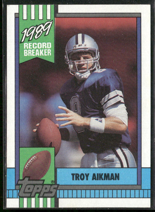 Troy Aikman 1990 Topps #3b Dallas Cowboys