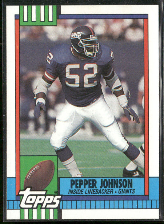 Pepper Johnson 1990 Topps #54b New York Giants