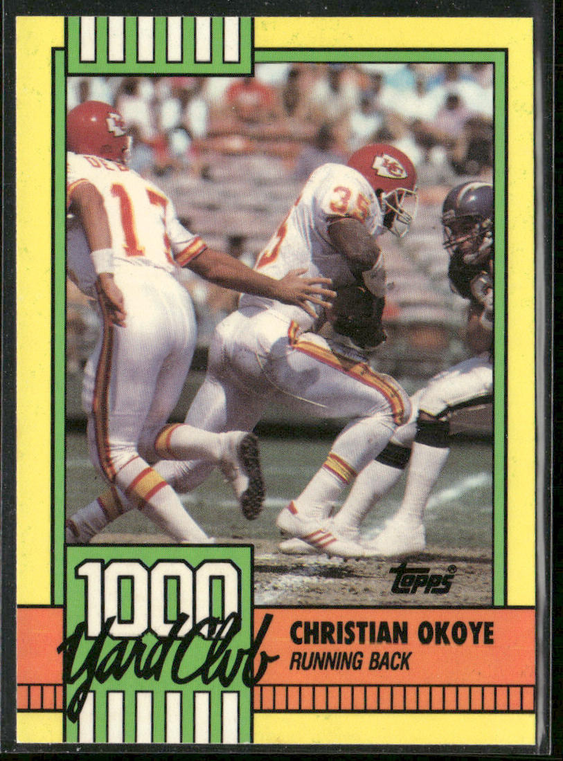 Christian Okoye 1990 Topps 1000 Yard Club #2 Kansas City Chiefs