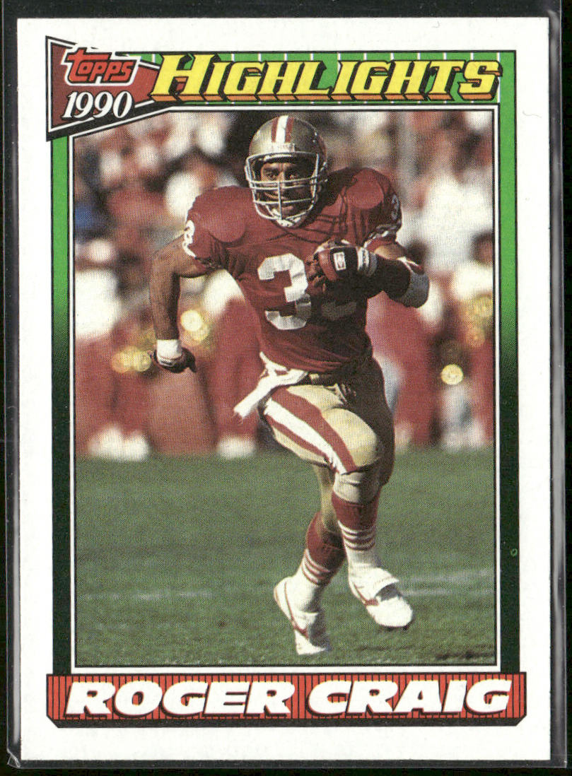 Roger Craig 1991 Topps #2b San Francisco 49ers