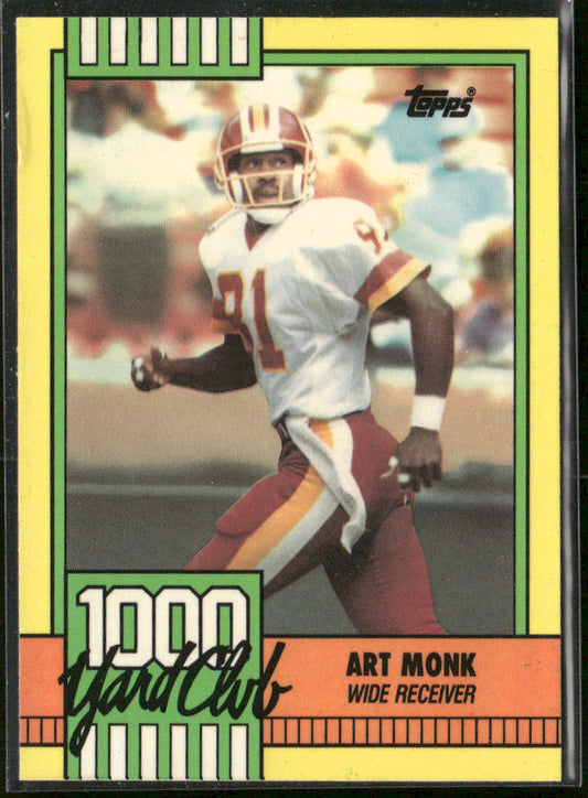 Art Monk 1990 Topps 1000 Yard Club #16 Washington Redskins