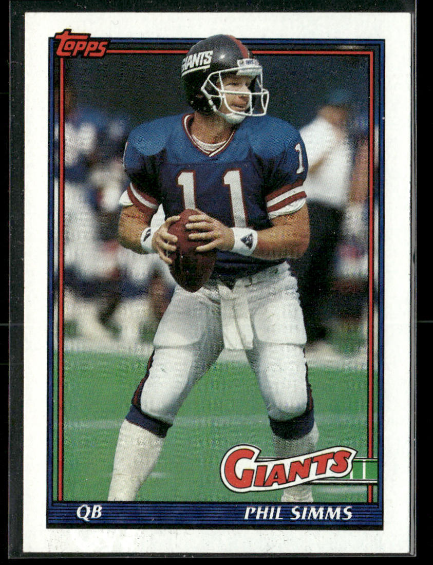 Phil Simms 1991 Topps #32 New York Giants