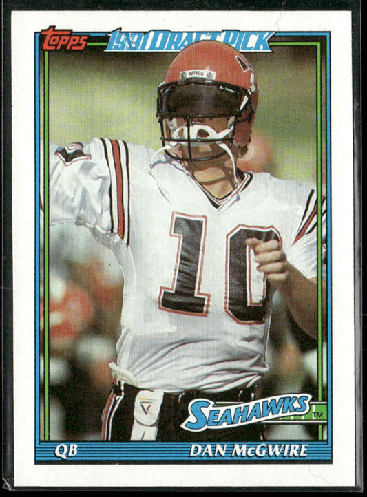 Dan McGwire 1991 Topps #266b RC Seattle Seahawks