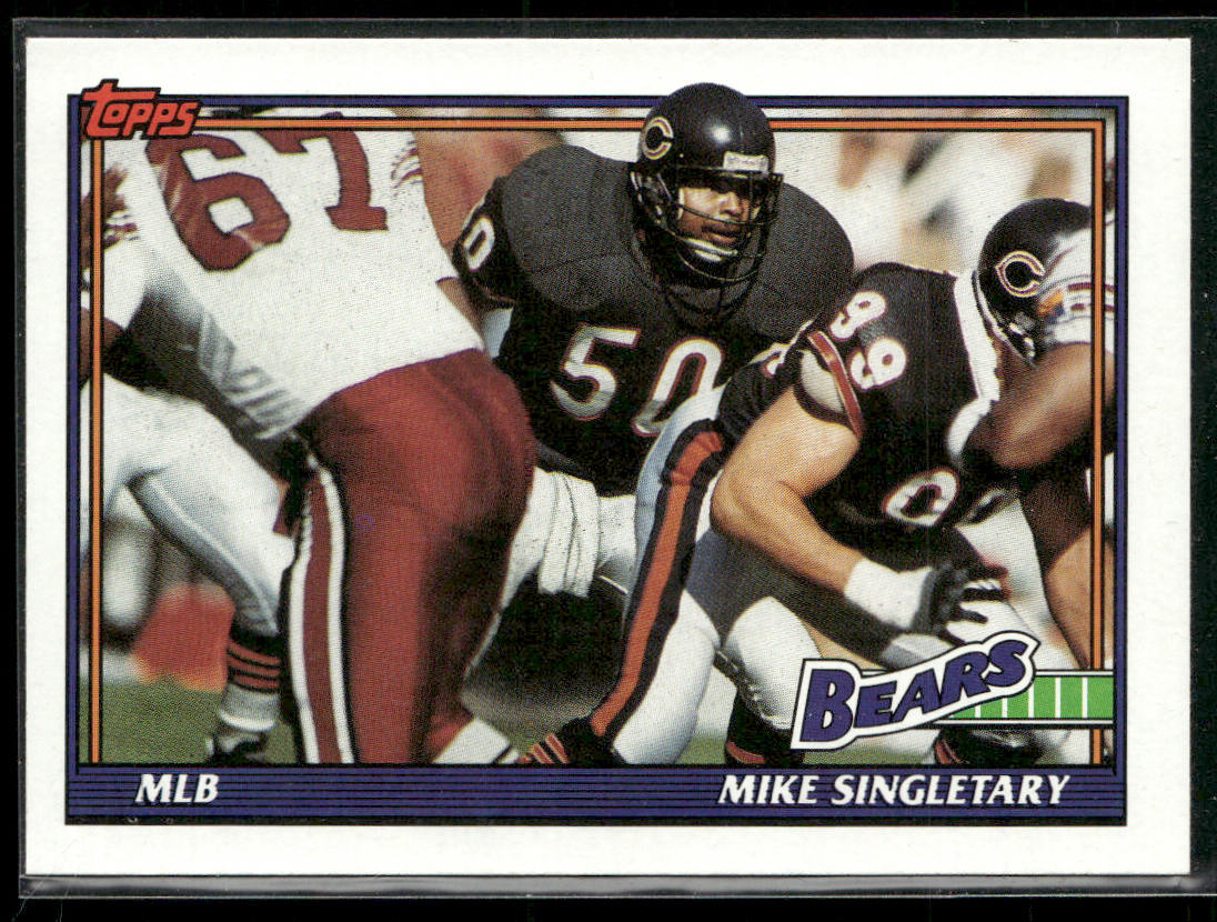 Mike Singletary 1991 Topps #176 Chicago Bears