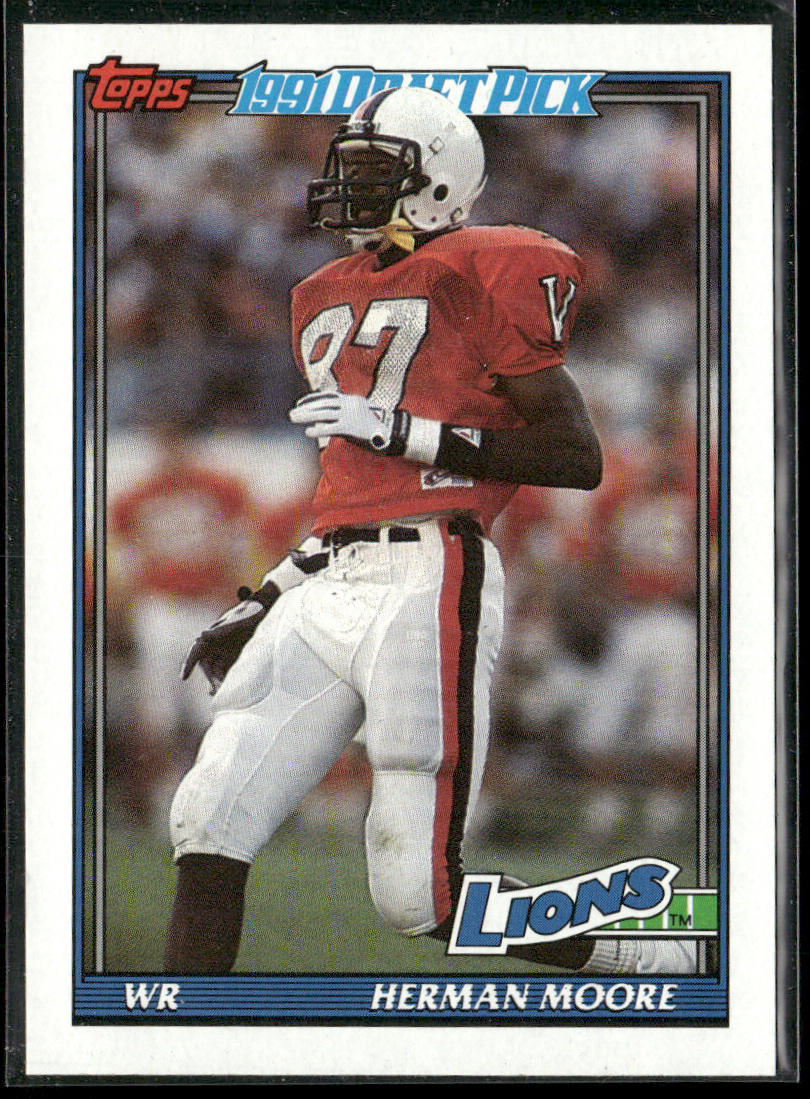 Herman Moore 1991 Topps #397b RC Detroit Lions