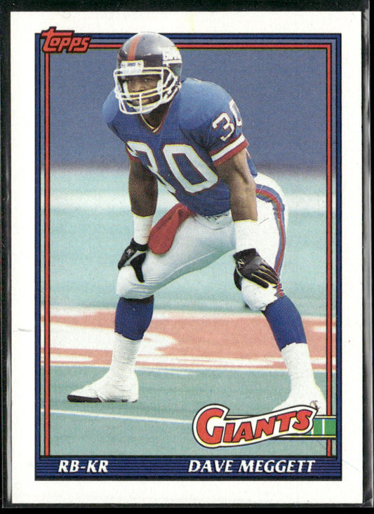 Dave Meggett 1991 Topps #23 New York Giants