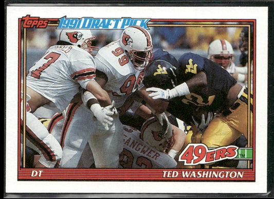 Ted Washington 1991 Topps #60b RC San Francisco 49ers