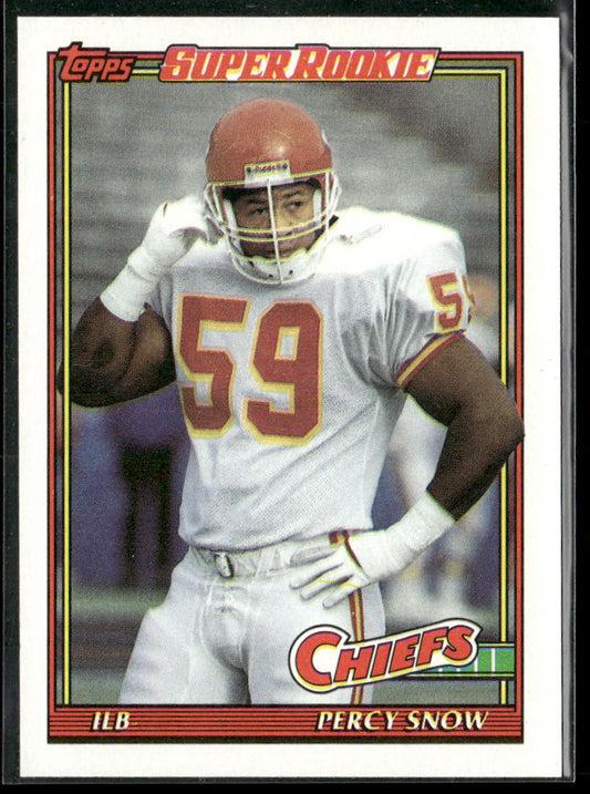 Percy Snow 1991 Topps #139 Kansas City Chiefs