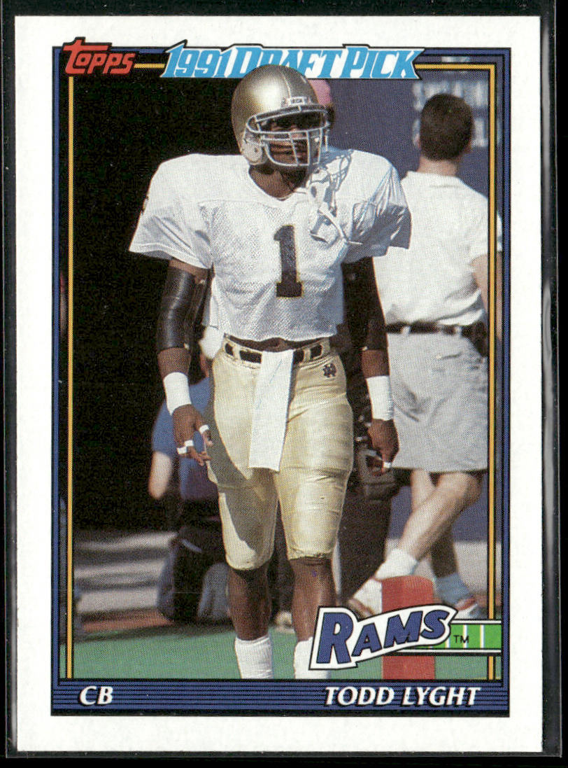 Todd Lyght 1991 Topps #523b RC Los Angeles Rams