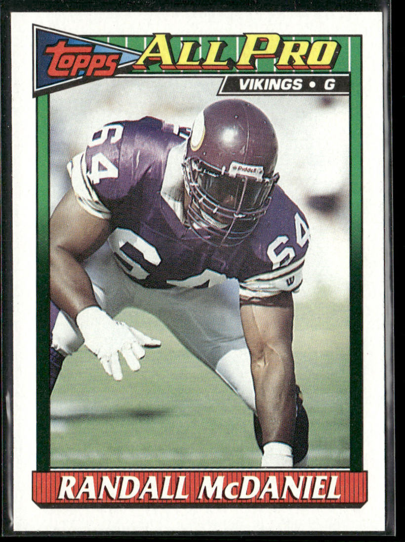 Randall McDaniel 1991 Topps #396 Minnesota Vikings
