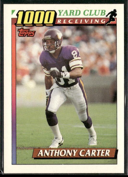 Anthony Carter 1991 Topps 1000 Yard Club #17 Minnesota Vikings