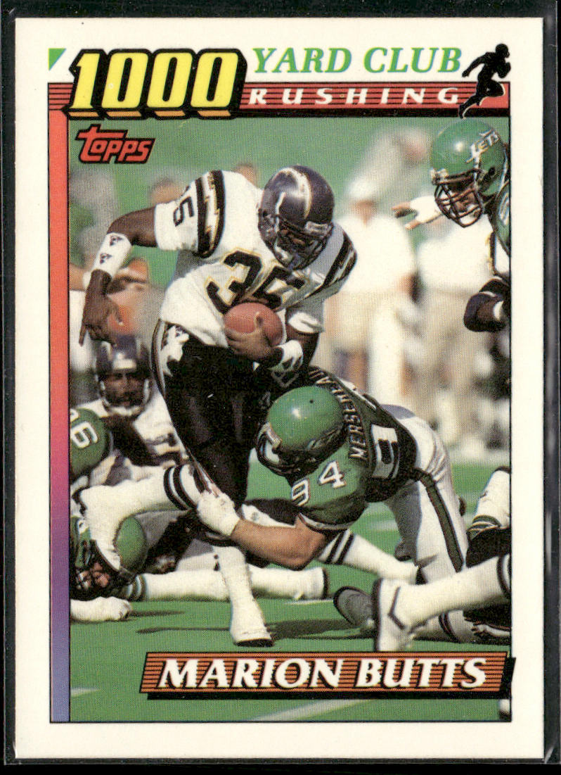 Marion Butts 1991 Topps 1000 Yard Club #5 San Diego Chargers