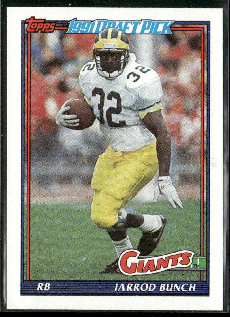 Jarrod Bunch 1991 Topps #36 RC New York Giants