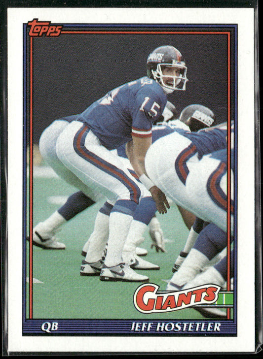 Jeff Hostetler 1991 Topps #28 New York Giants