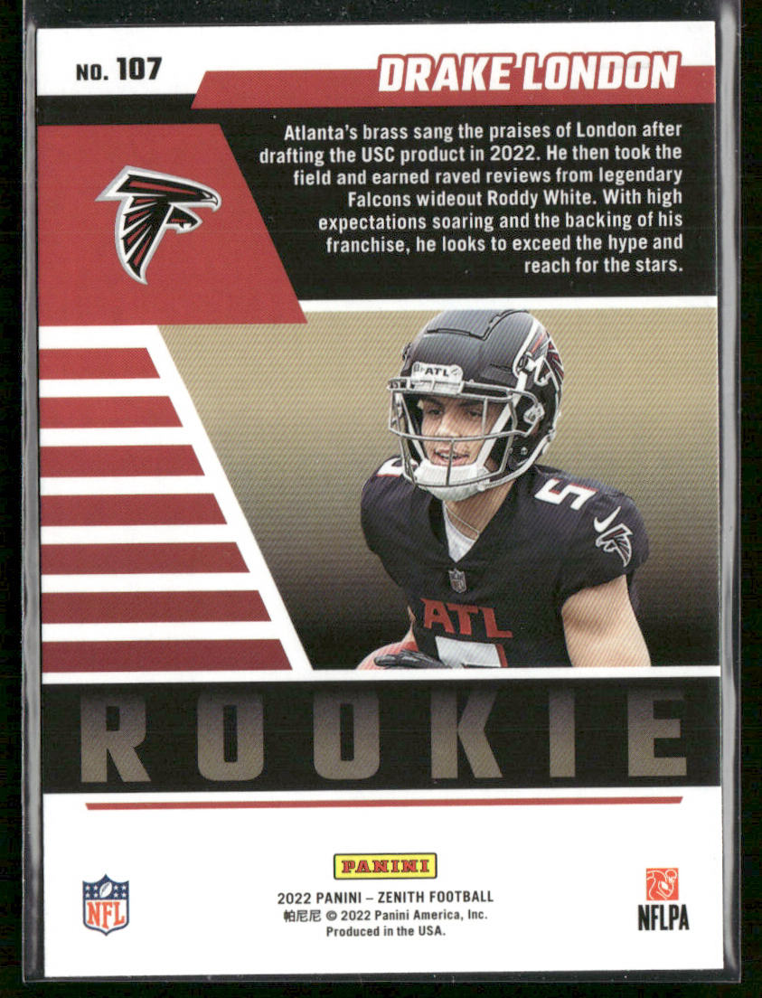 Drake London 2022 Zenith Retail #107 RC Atlanta Falcons