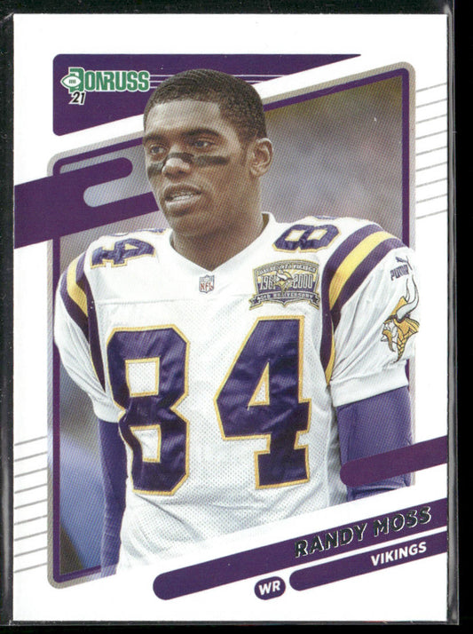 Randy Moss 2021 Donruss #128b No Helmet Minnesota Vikings