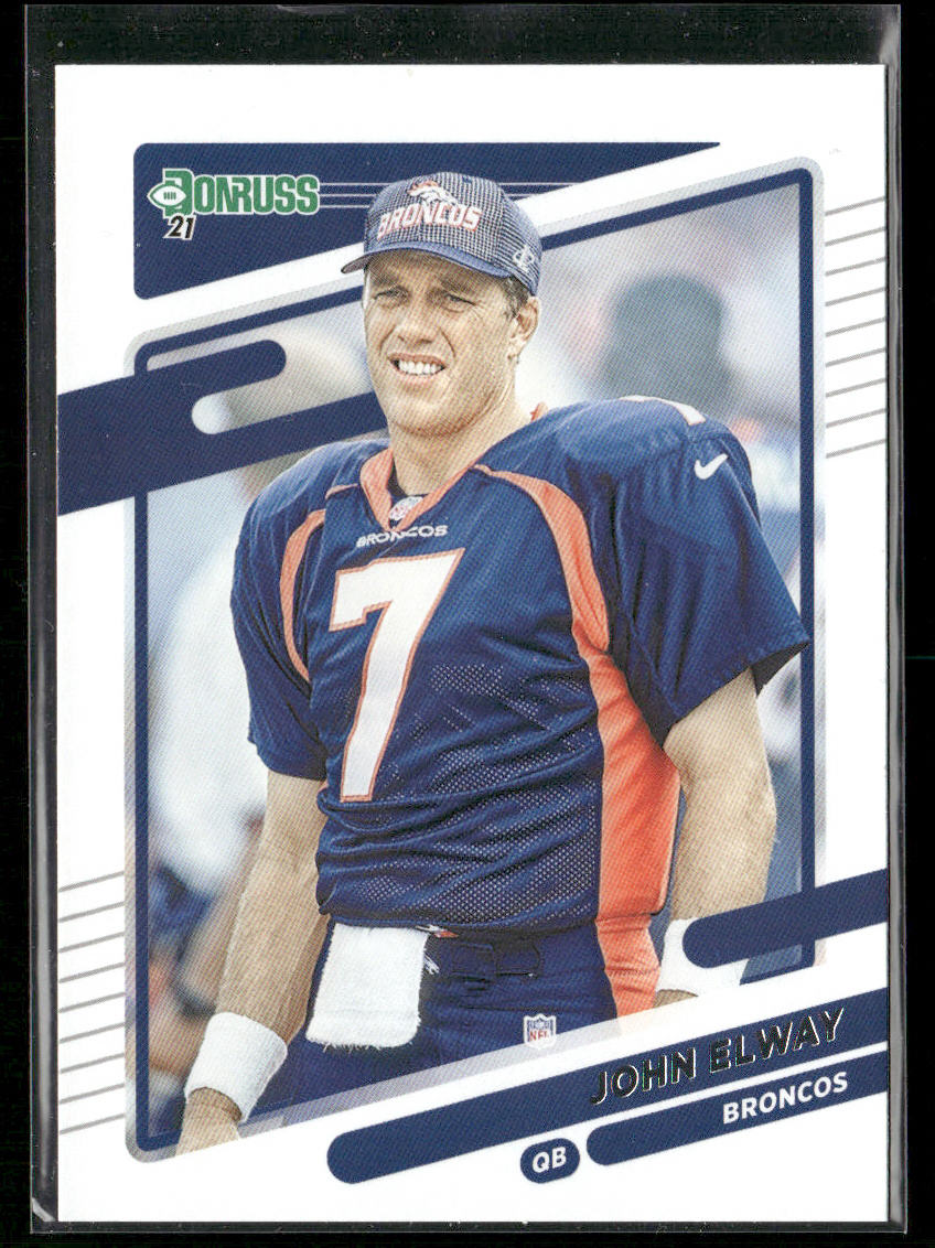 John Elway 2021 Donruss #180b No Helmet Denver Broncos