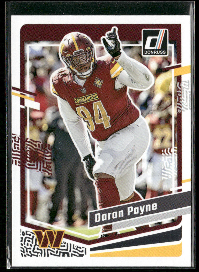 Daron Payne 2023 Donruss #295 Washington Commanders