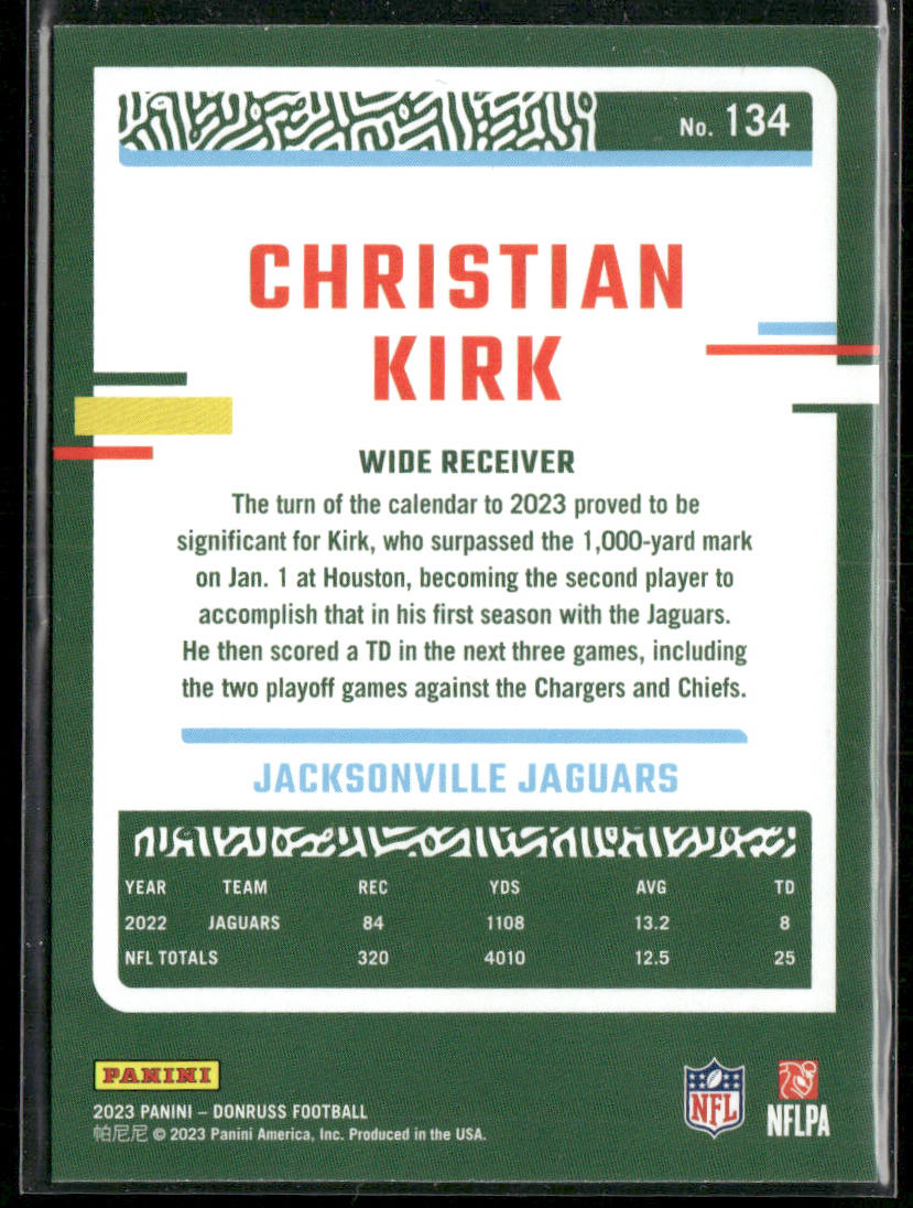 Christian Kirk 2023 Donruss #134 Jacksonville Jaguars