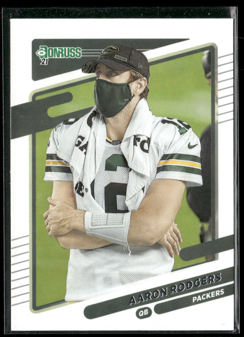Aaron Rodgers 2021 Donruss #155b No Helmet Green Bay Packers