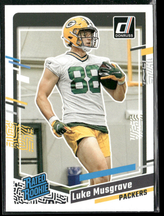 Luke Musgrave 2023 Donruss #337 RC Green Bay Packers