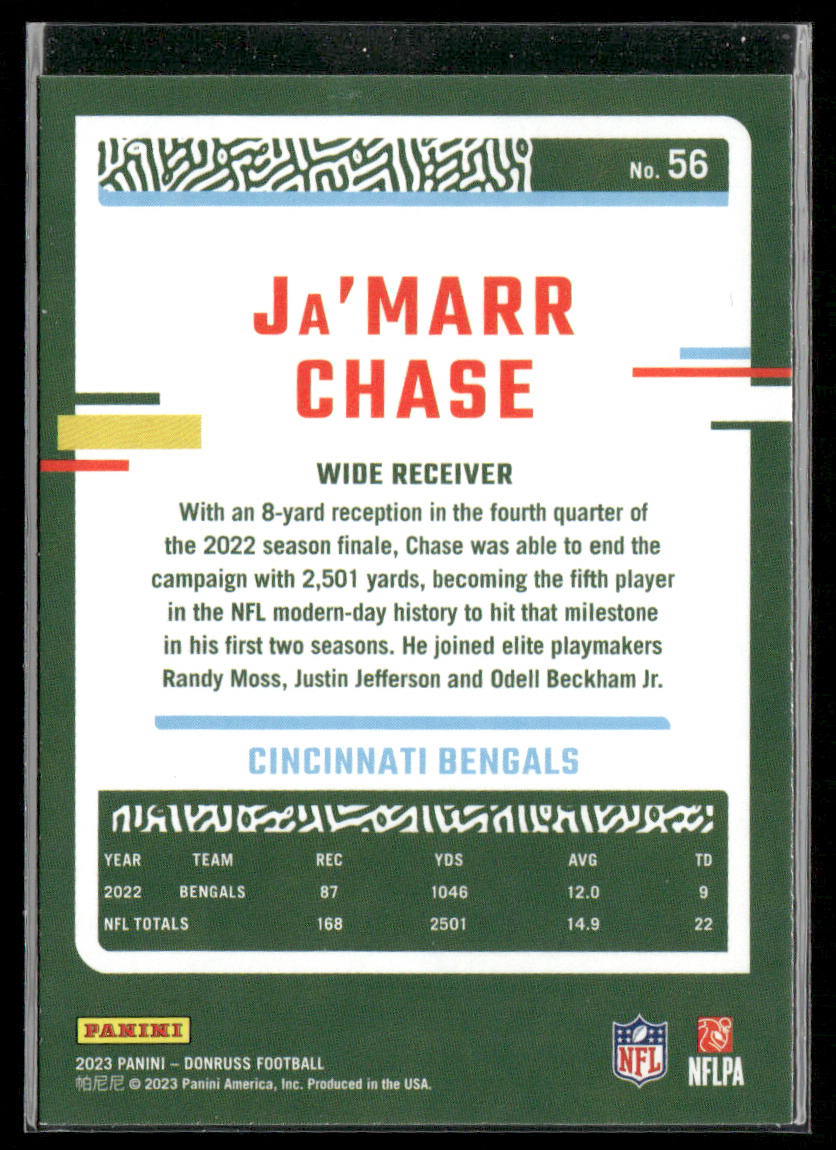 Ja'Marr Chase 2023 Donruss #56 Cincinnati Bengals