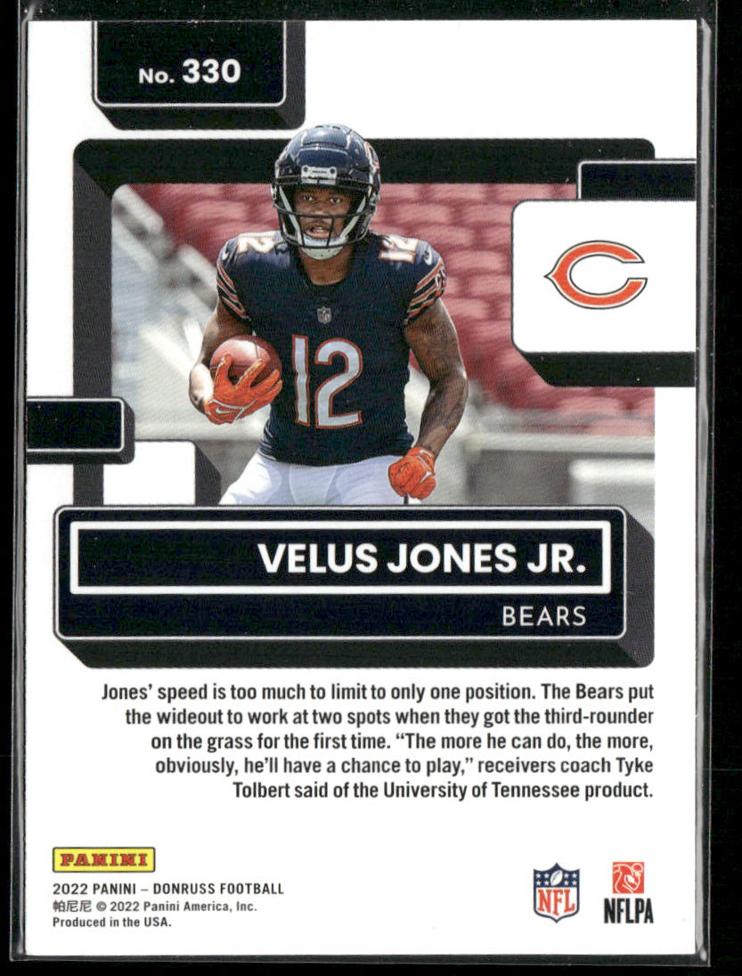 Velus Jones Jr. 2022 Donruss #330 RC Chicago Bears
