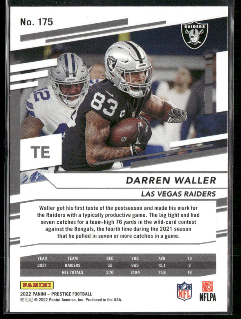 Darren Waller 2022 Panini Prestige #175 Las Vegas Raiders
