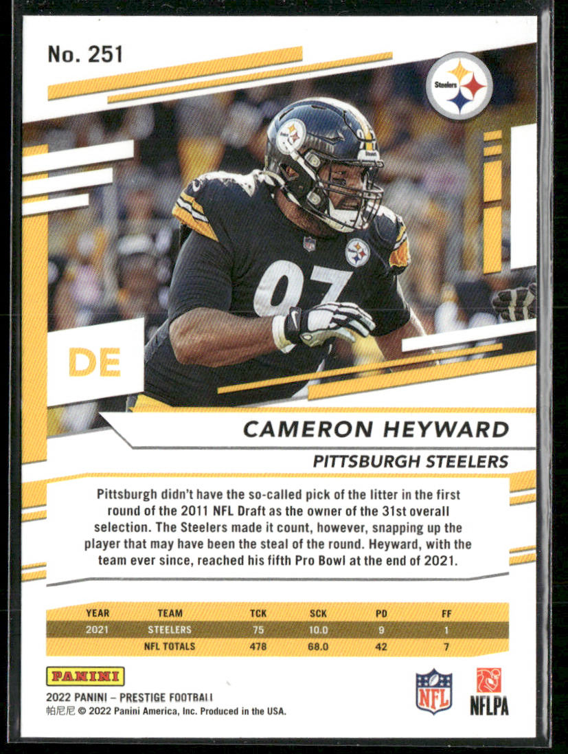 Cameron Heyward 2022 Panini Prestige #251 Pittsburgh Steelers