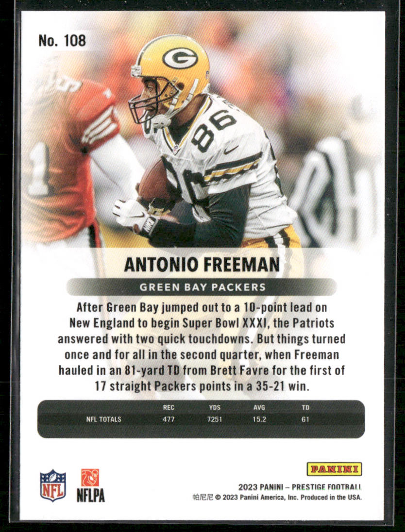 Antonio Freeman 2023 Panini Prestige #108 Green Bay Packers