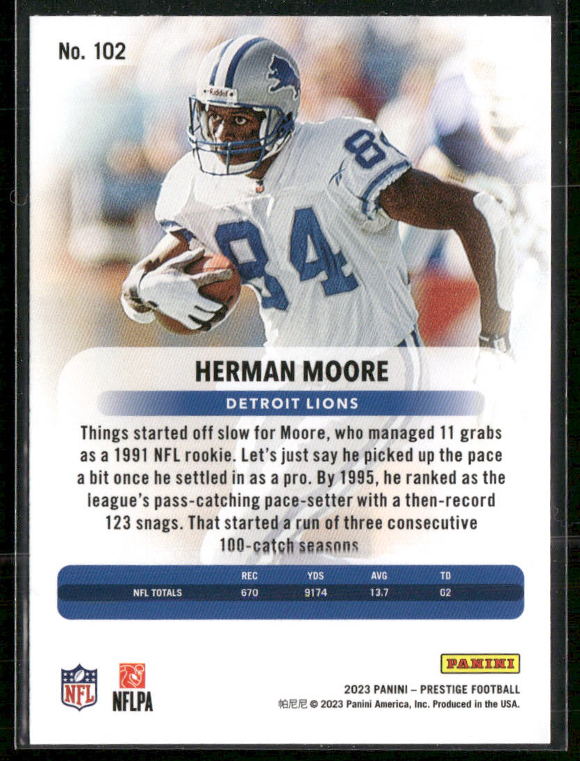 Herman Moore 2023 Panini Prestige #102 Detroit Lions
