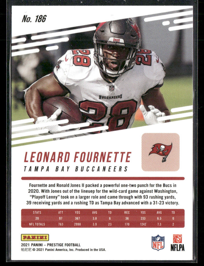 Leonard Fournette 2021 Panini Prestige #186 Tampa Bay Buccaneers