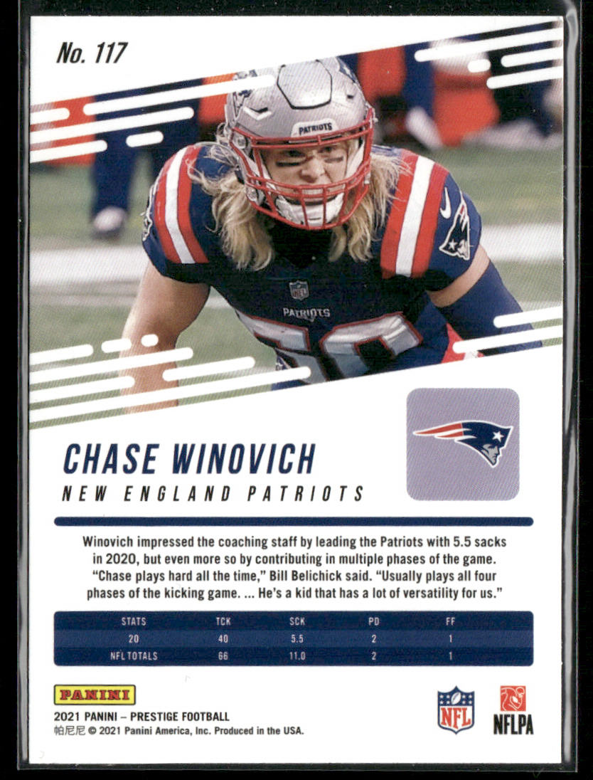 Chase Winovich 2021 Panini Prestige #117 New England Patriots